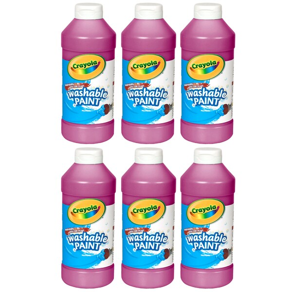 Crayola Washable Paint, Magenta, 16 oz. Bottles, PK6 5420167069 - main